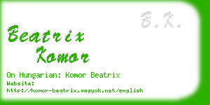 beatrix komor business card